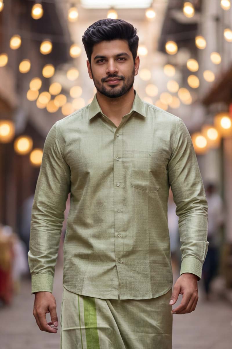 Classic Pista Ethnic Ensemble -L-Green - 4
