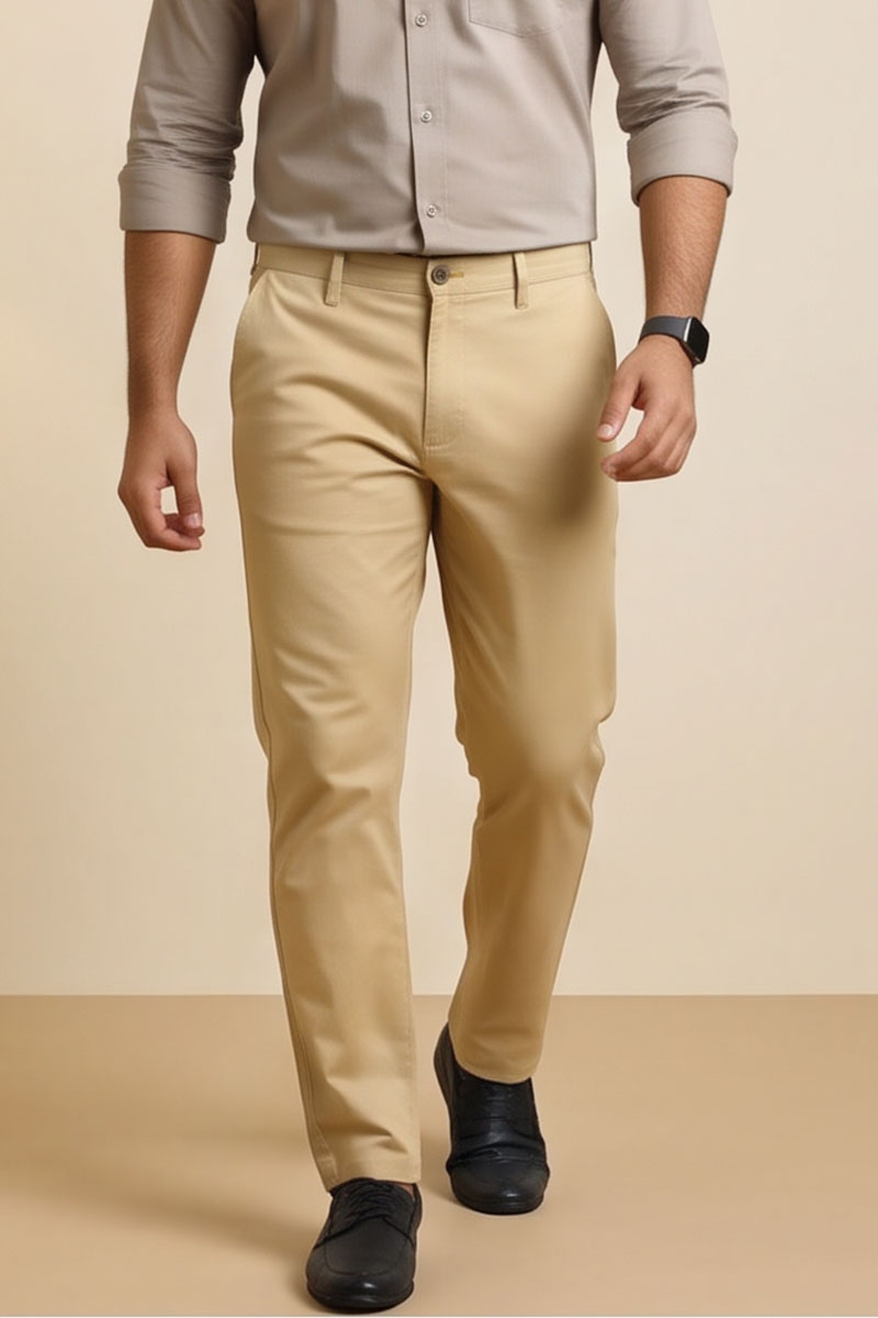 Elite Fawn Office Trousers - Fawn - 5