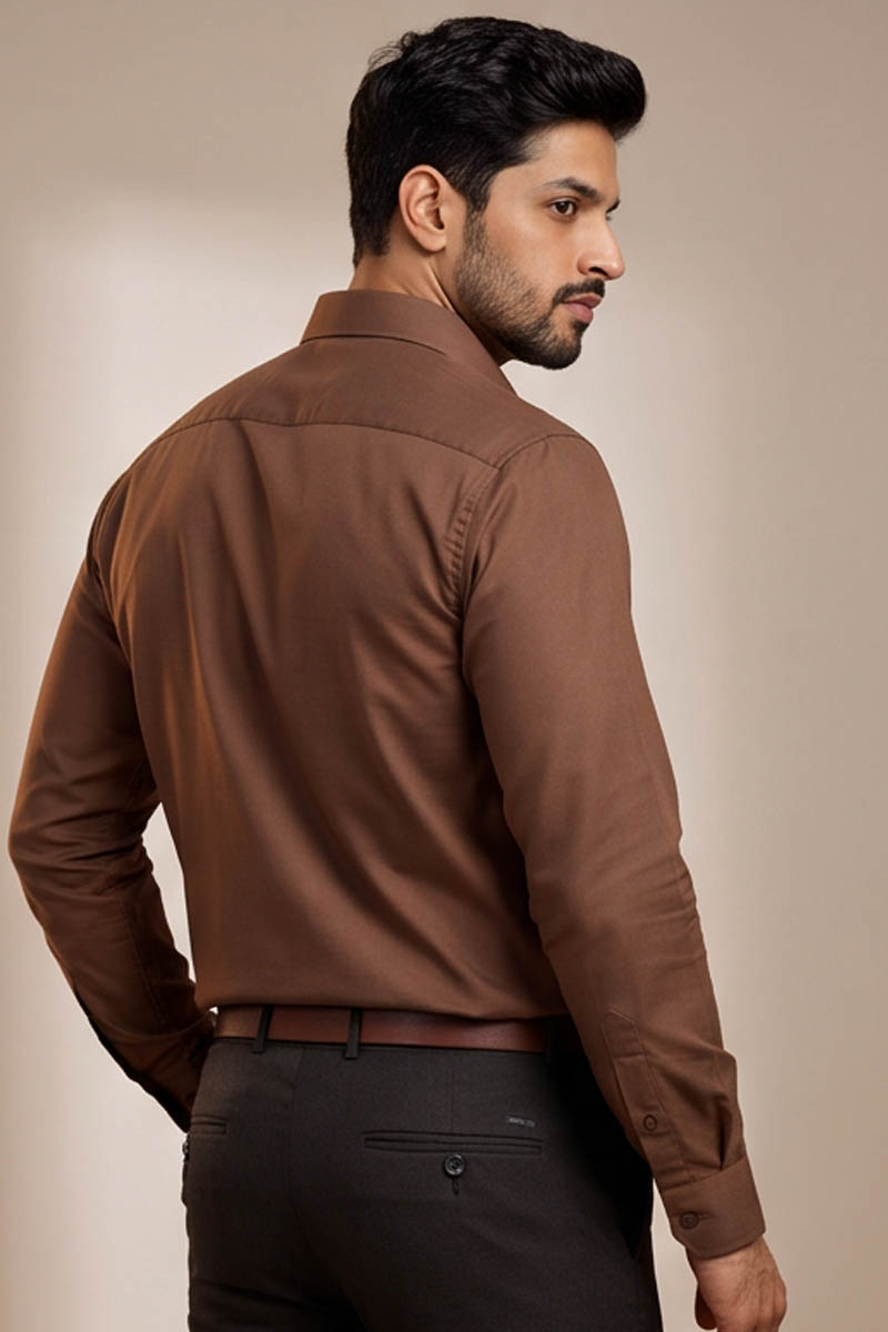 Classic Rust Office Shirt - Rust - 6