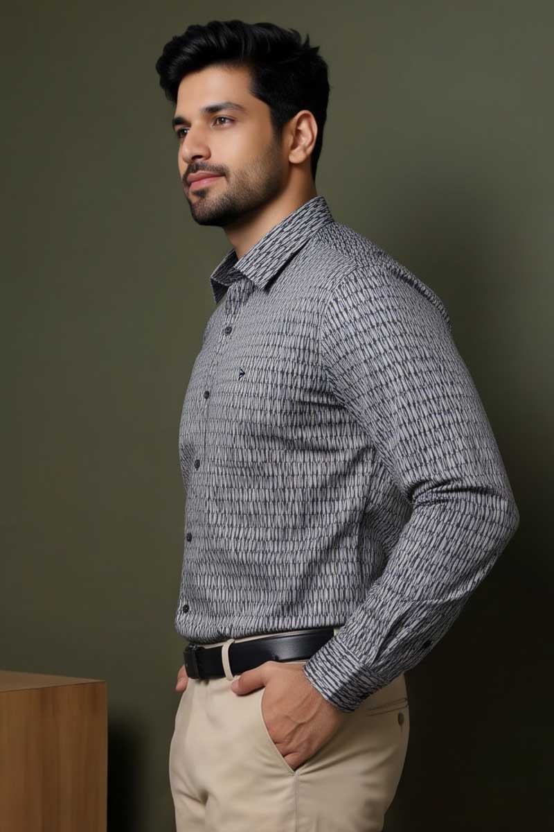 Men's Classic Navy Blue Shirt - 4