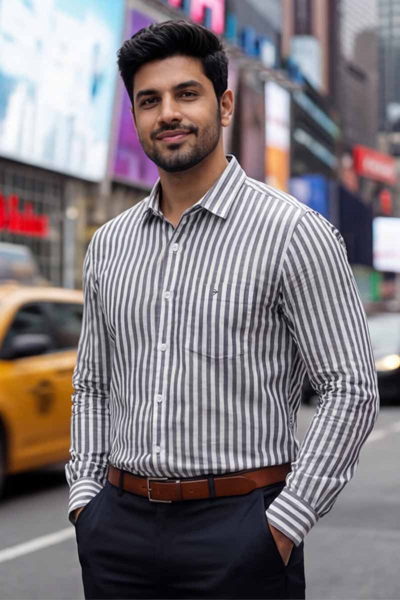 SHIRT Classic Striped (BLACK) - 3