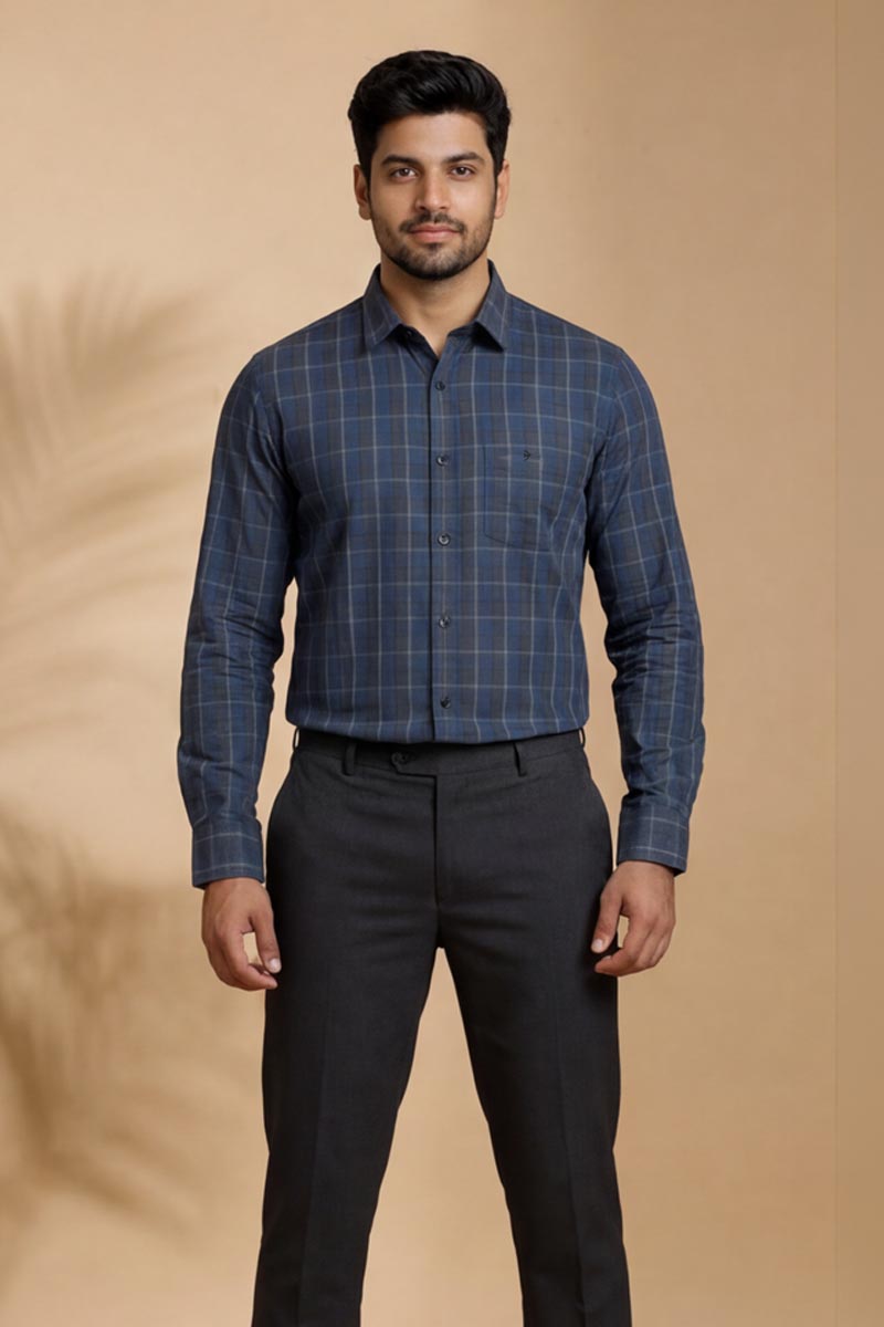 Aqua Blue Stripe Classic Shirt - A-Blue