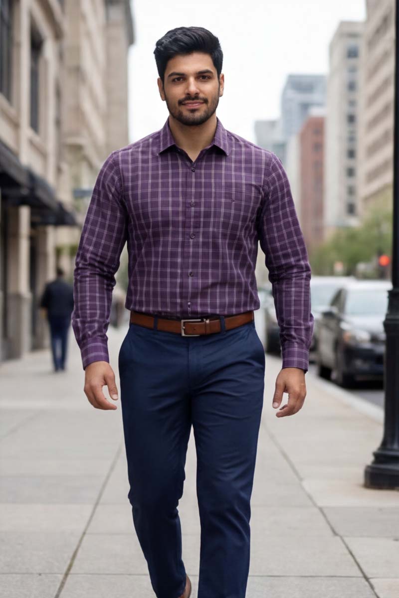 SHIRT stylish piece combines classic design with modern flair (BURGANDY) - 4