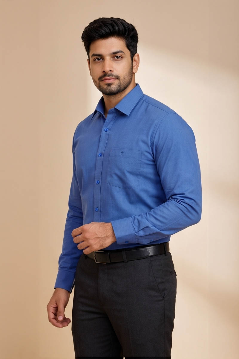 Sapphire Blue Shirt- N-Blue - 4