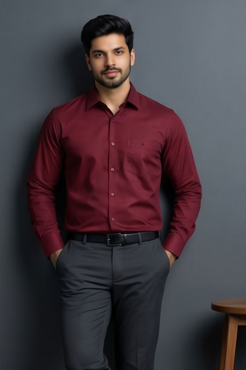 Classic Dark Pink Shirt - 4
