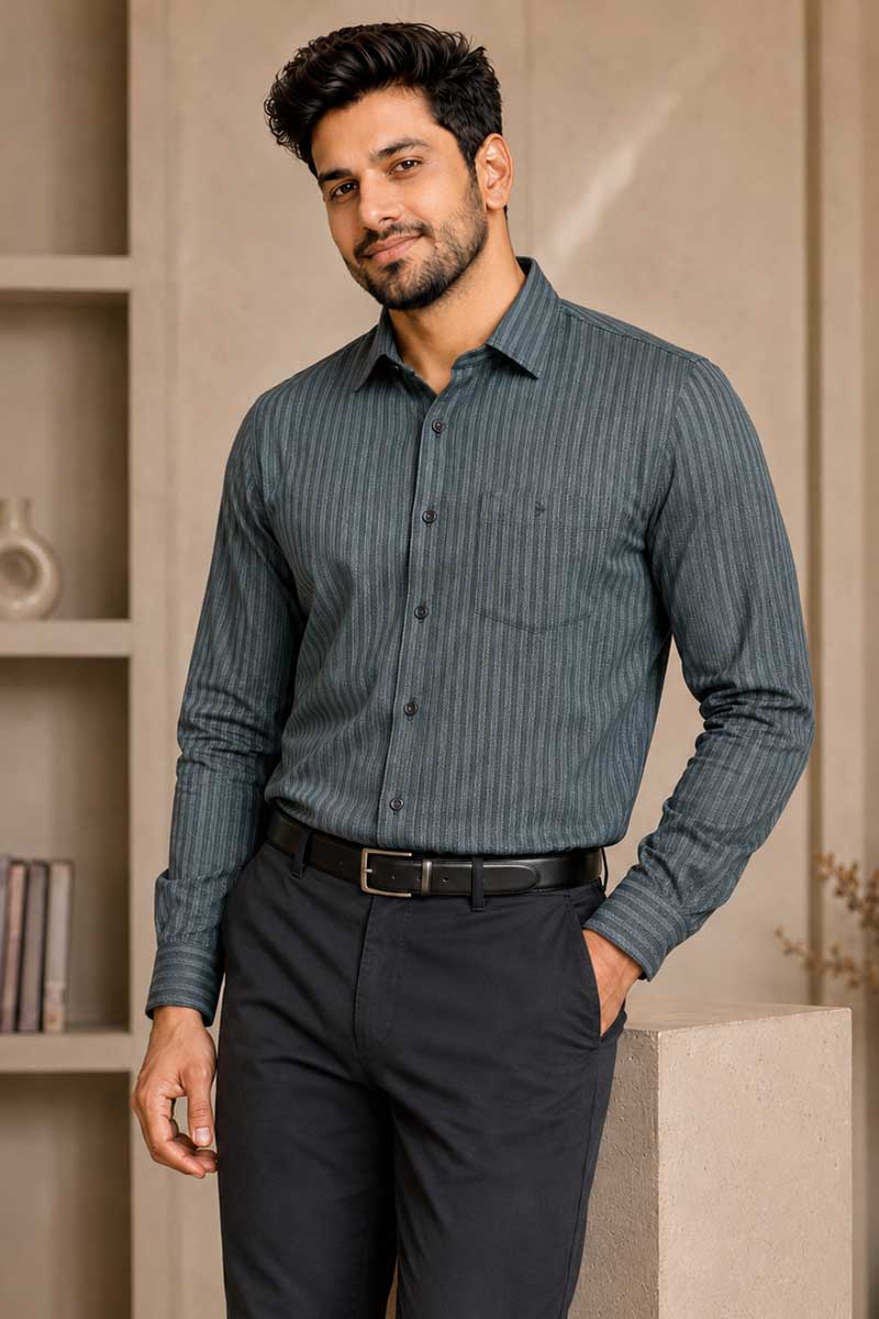 Grey Monarch Shirt - E-Grey - 5