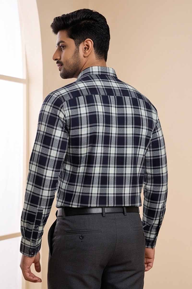 Premium Pastel Green Checked Shirt - P-Green - 6