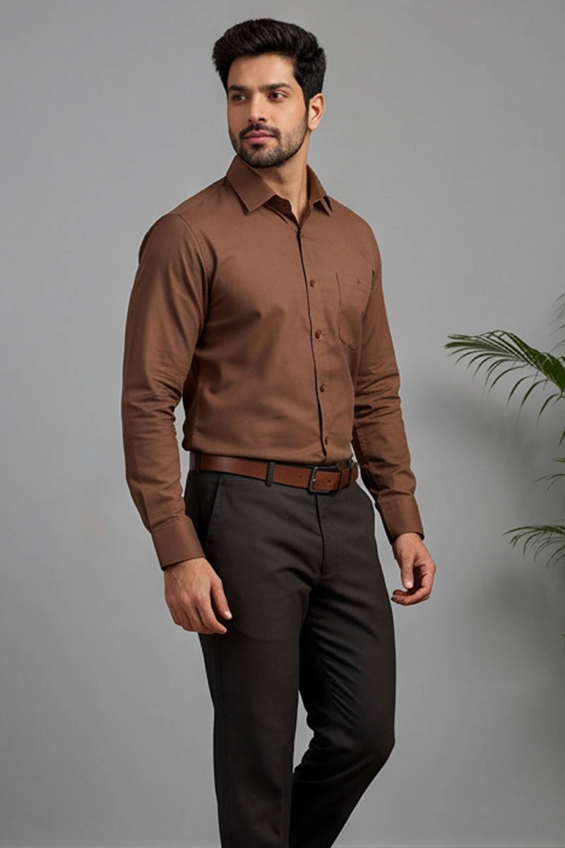 Classic Rust Office Shirt - Rust - 3