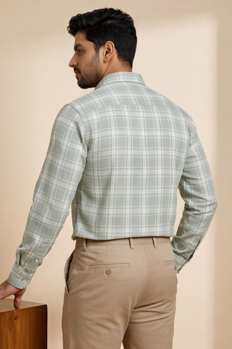Urban Green Check Shirt - M-Green - 6