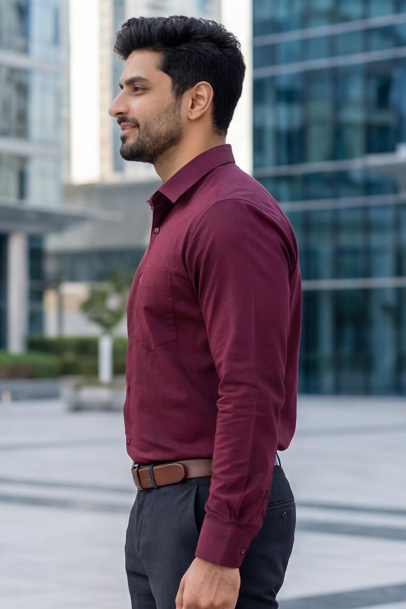 Regal Classic Formal Shirt – Maroon - 5