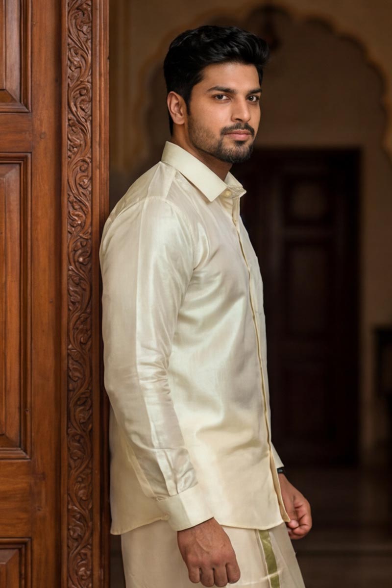 Classic Cream Festive Ensemble-Cream - 3