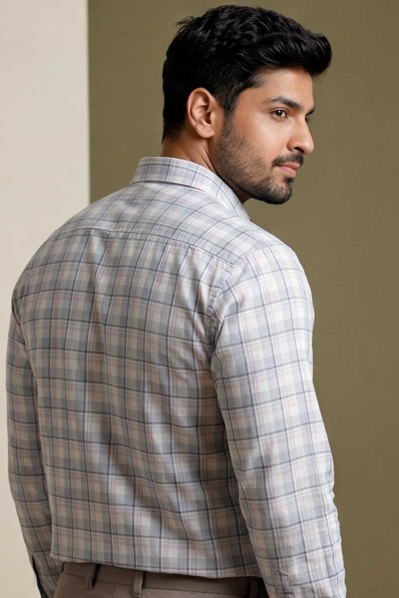 Signature Blue Plaid Shirt-Blue - 6
