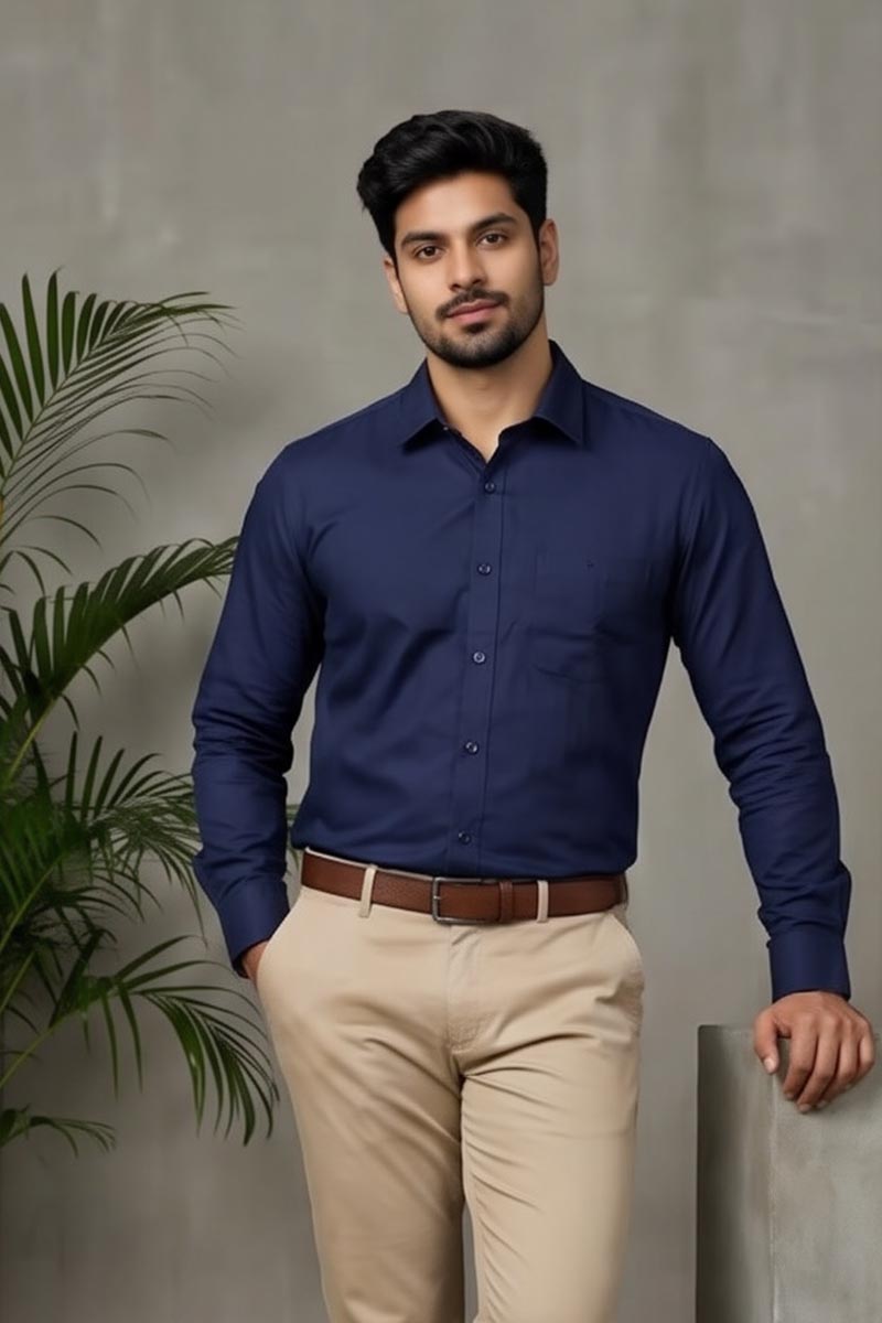 Navy Blue Classic Shirt - Navy