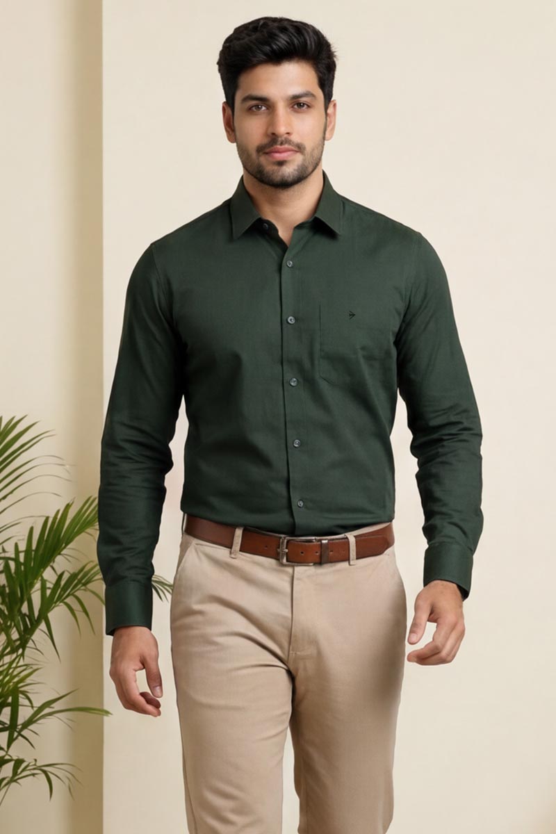 Premium Forest Green Shirt - D-Green - 3
