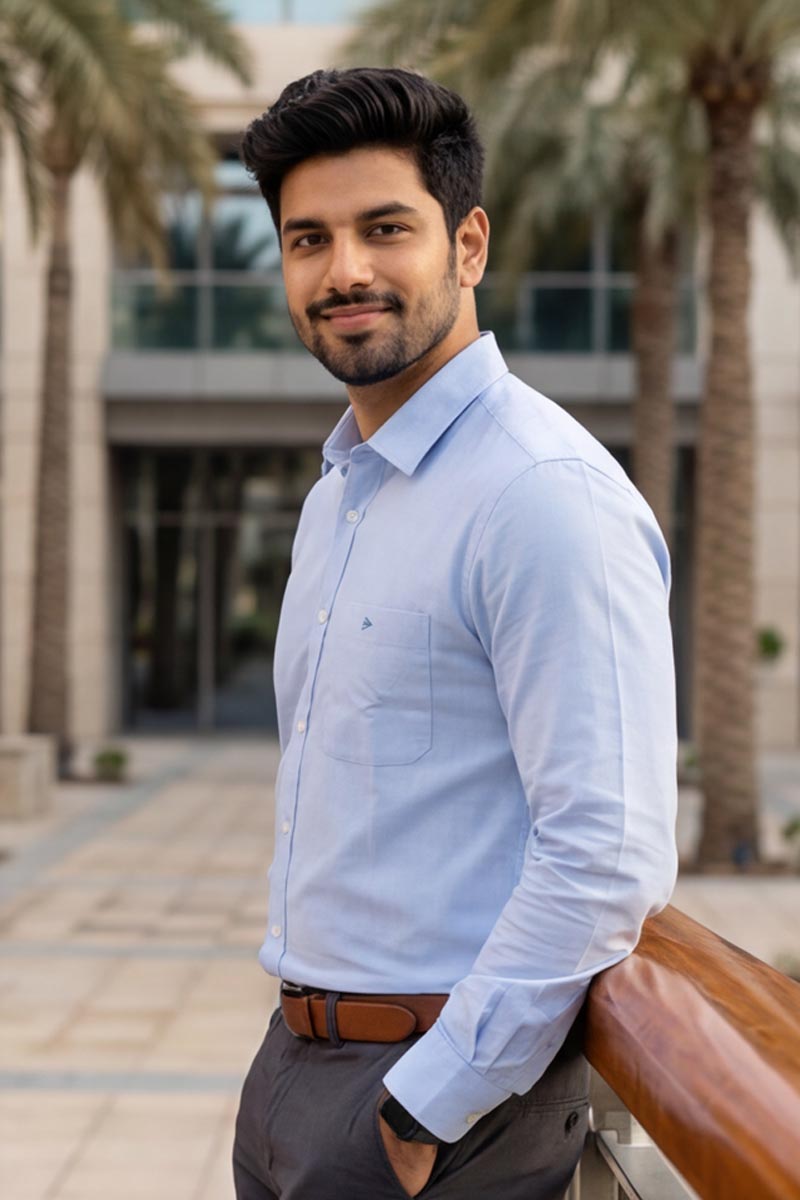 PureLine Formal Shirt – Light Blue - 4