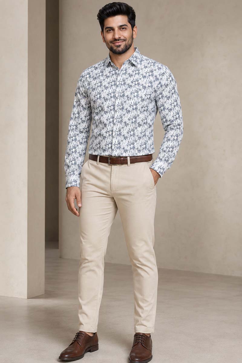 Silver Mist Shirt -White-Grey
