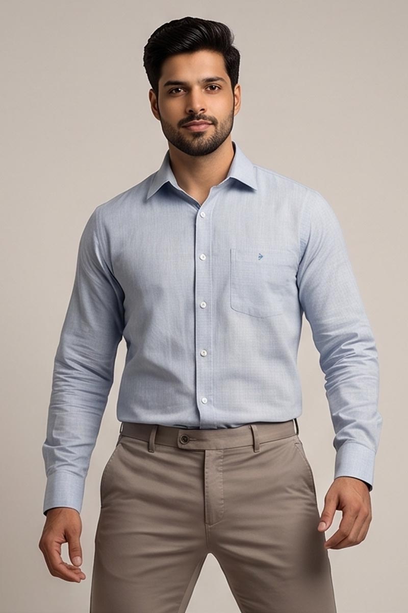PureLine Formal Shirt in Light Grey - 4