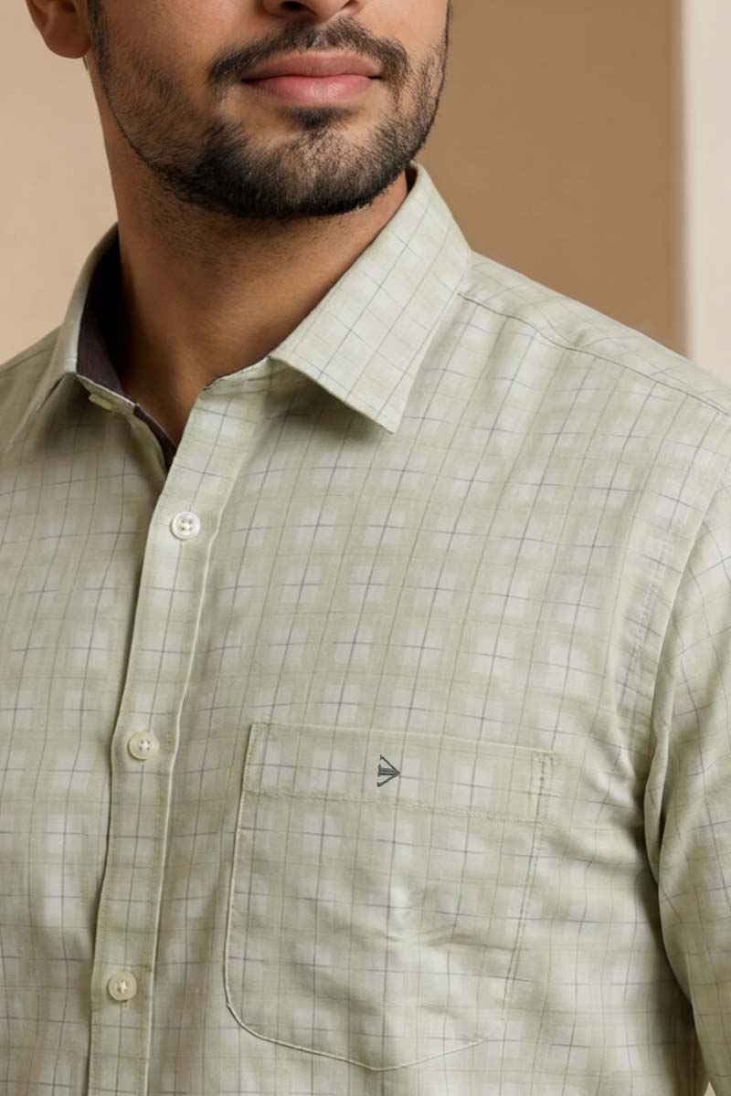 Mint Breeze Check Shirt - L-Green - 5