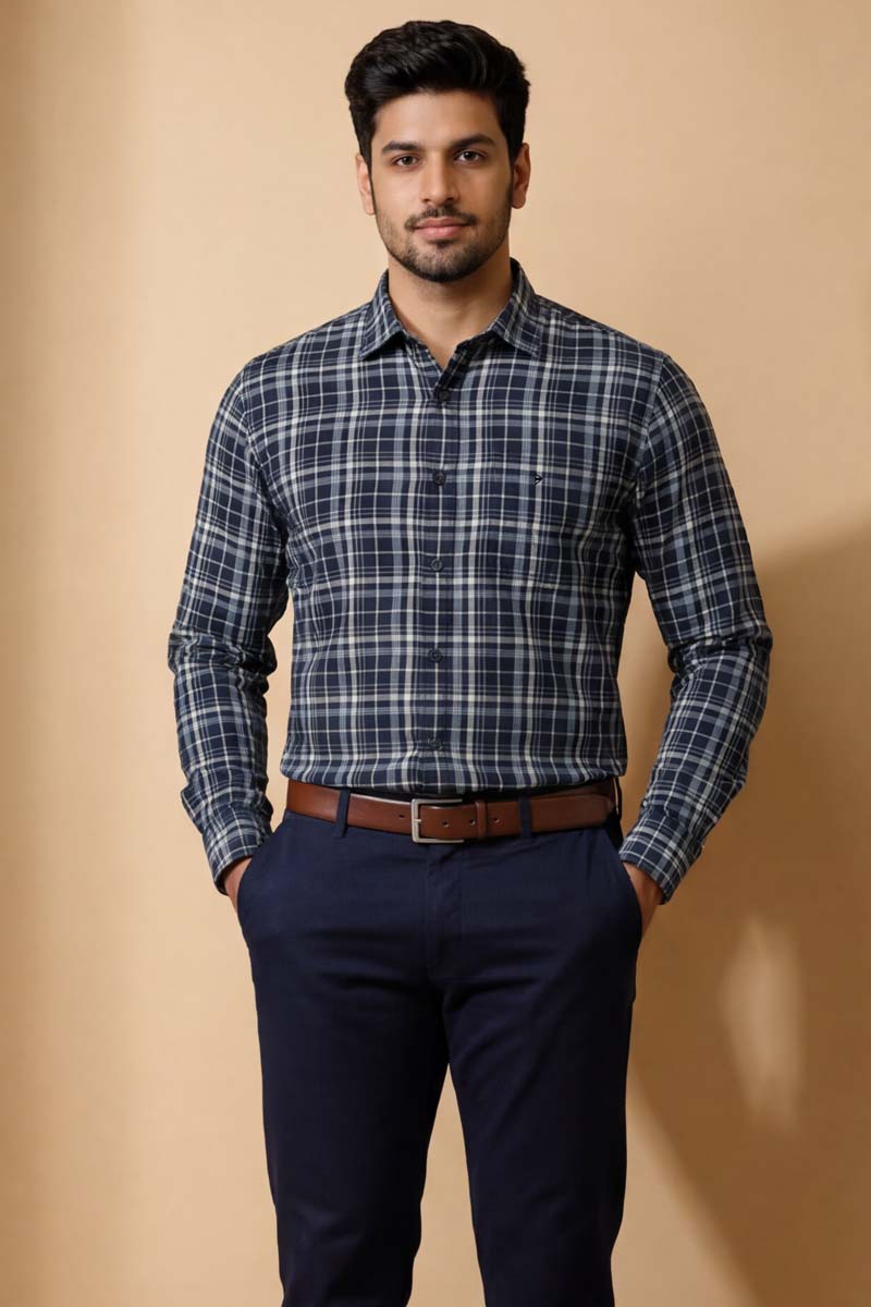 Classic Heritage Blue Plaid Shirt - A-Blue