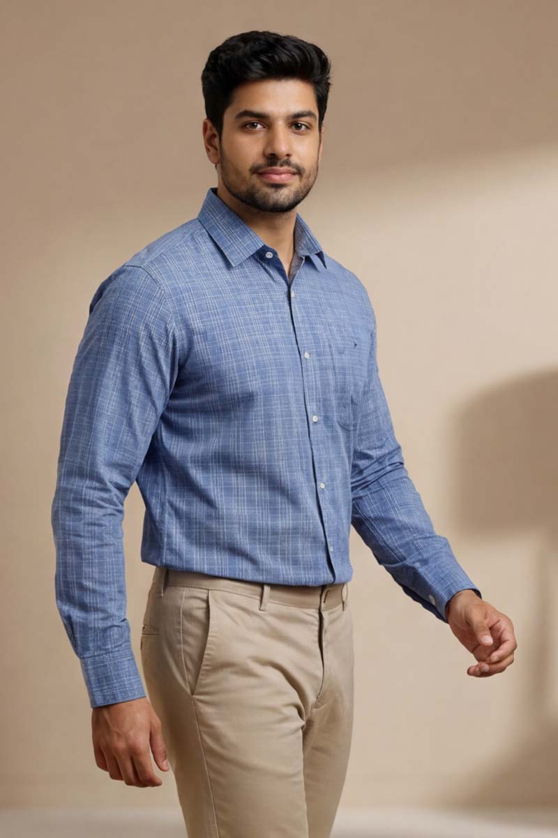 Azure Blue Signature Shirt - S-BLUE - 3