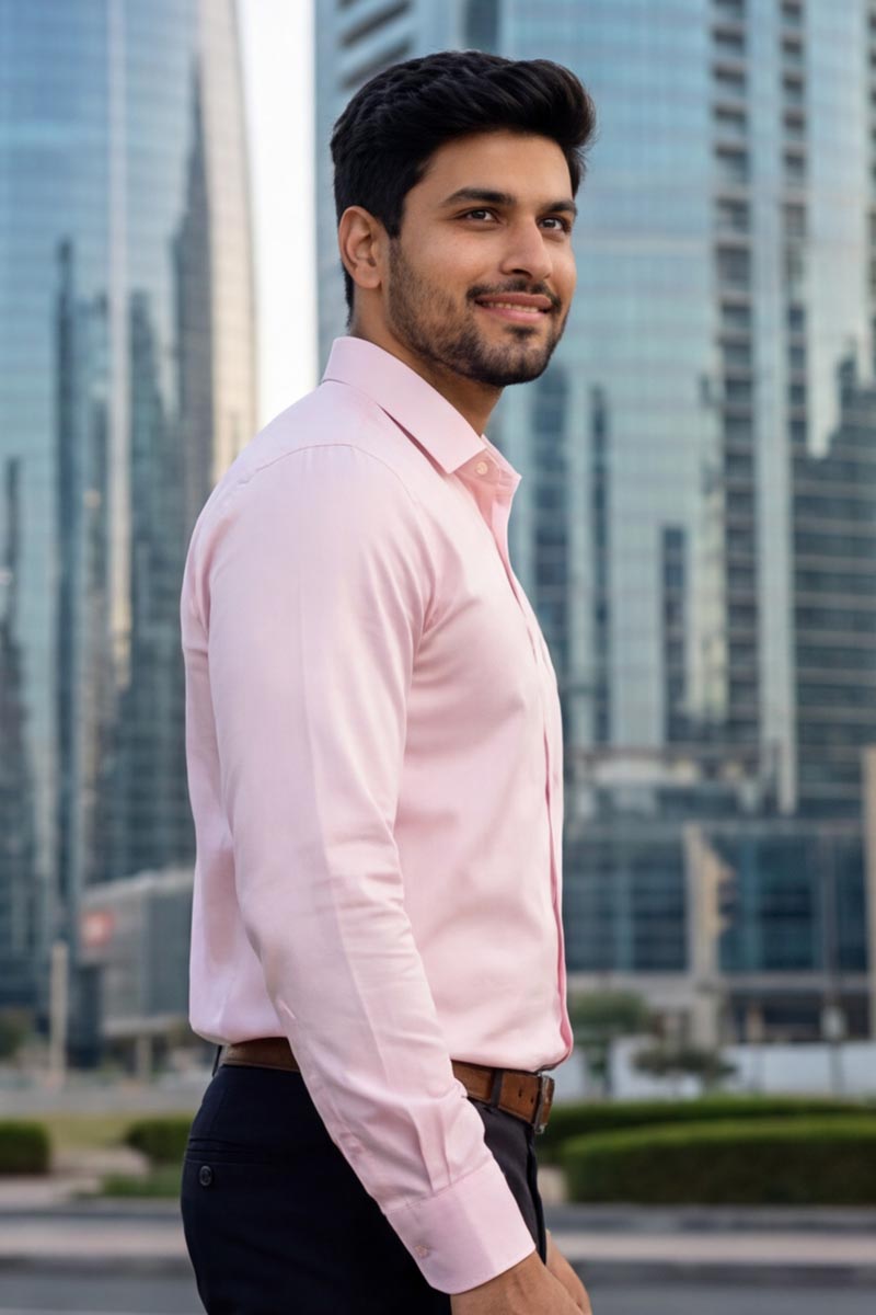 SmartEase Semi-Formal Shirt – Pink - 4