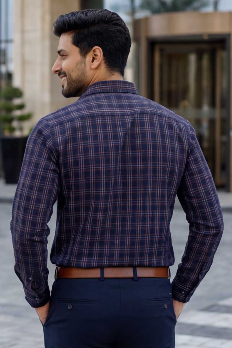 SHIRT Elegant Plaid Button-Down (PINK) - 6