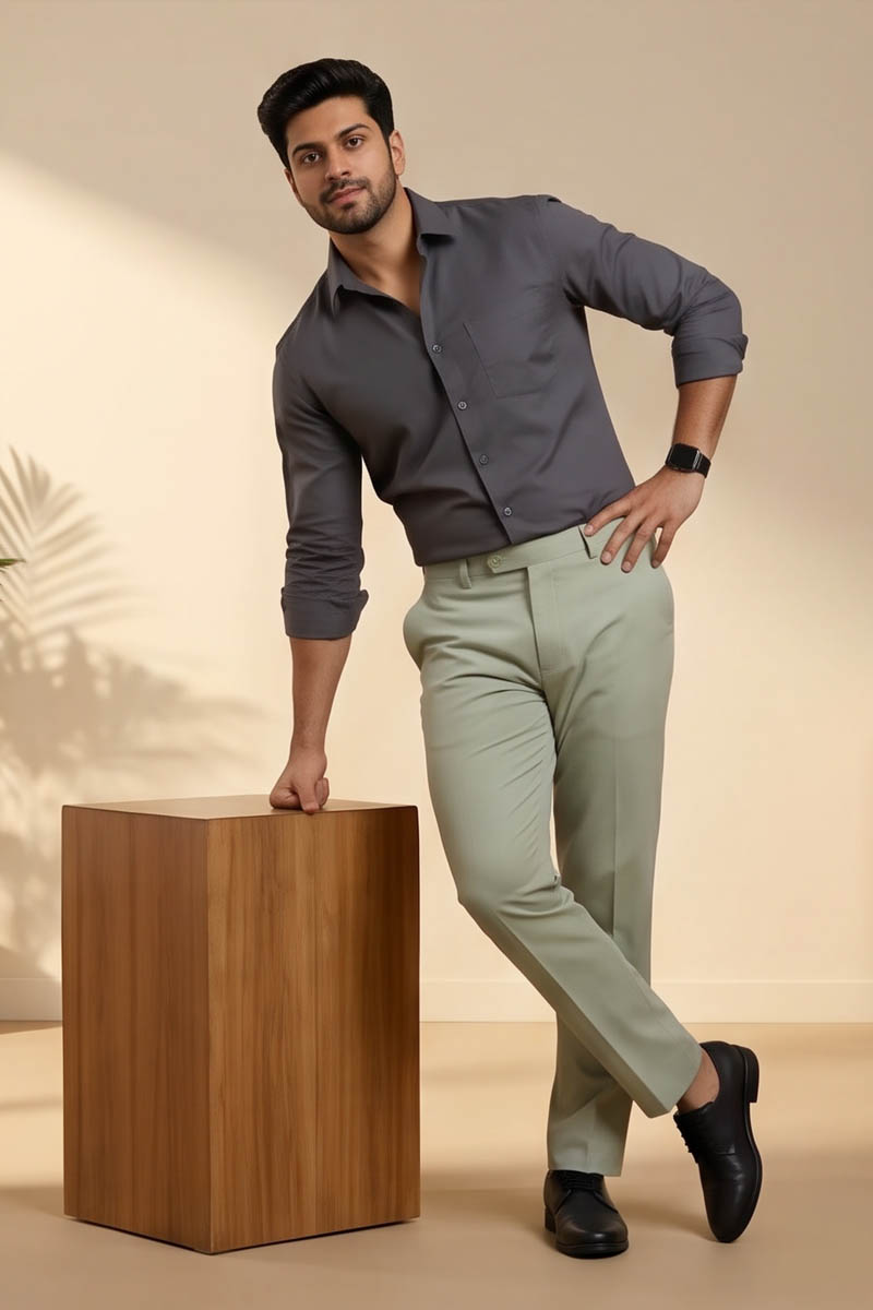 Modern Fit Dusty Trousers - Dusty - 5