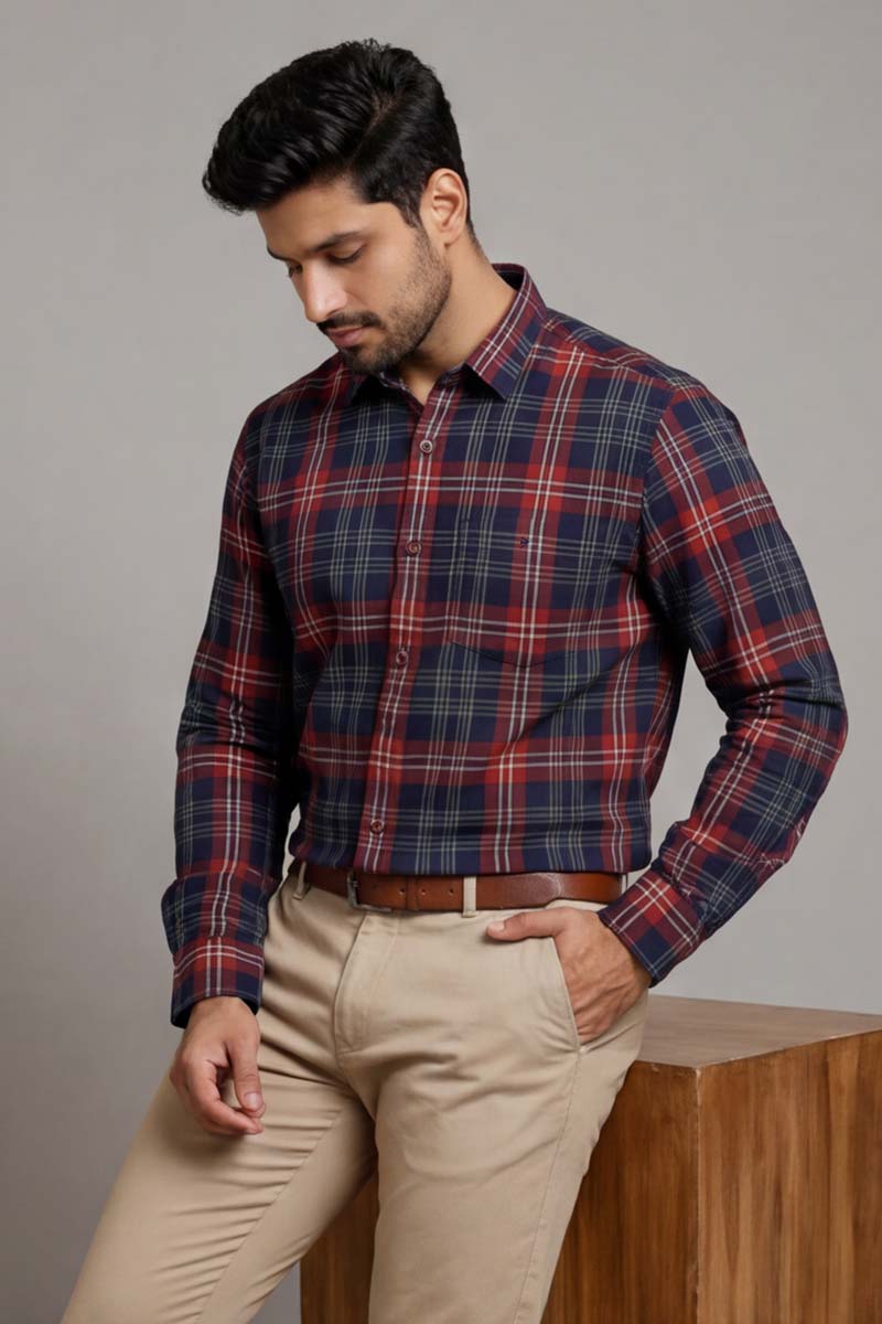 Ruby Red Check Shirt - Red - 4