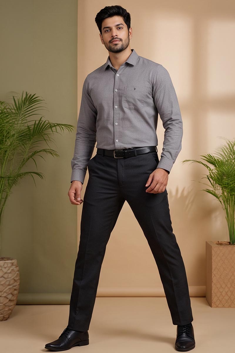 Slate Grey Luxe Shirt -L-Grey - 3