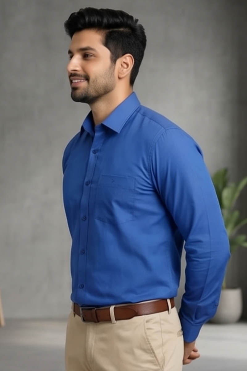Classic Blue Shirt - A - BLUE - 2