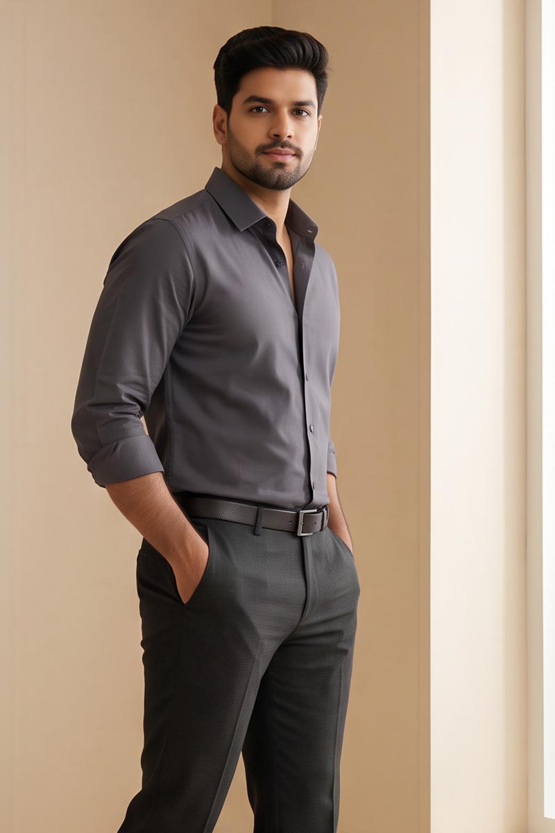 Classic Navy Slim Fit Pants - Navy - 5