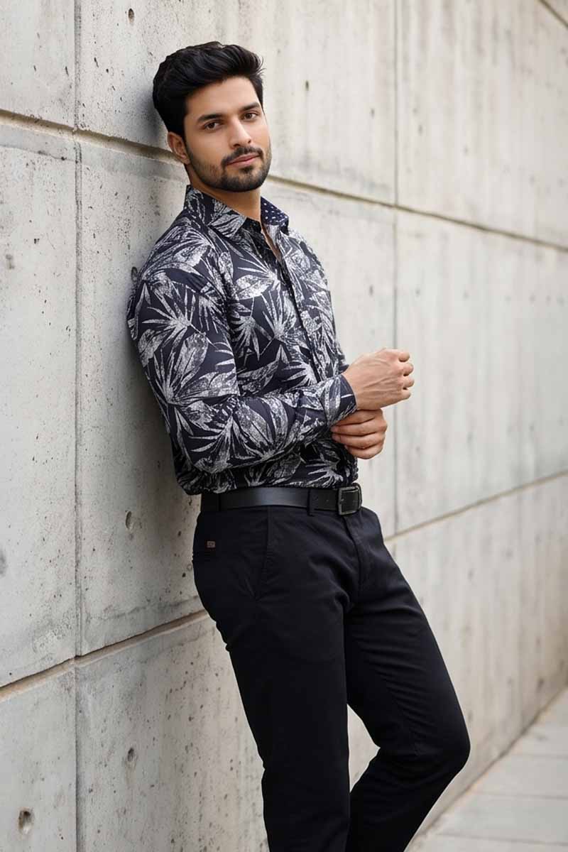 Eclipse Printed Shirt - Black - 5