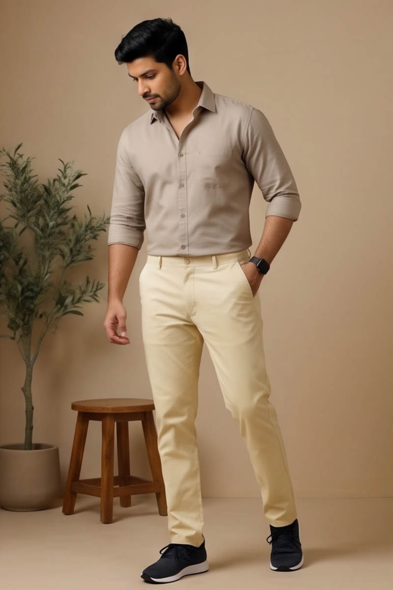 Elegant Sandal Tailored Fit Pants - Sandal - 2