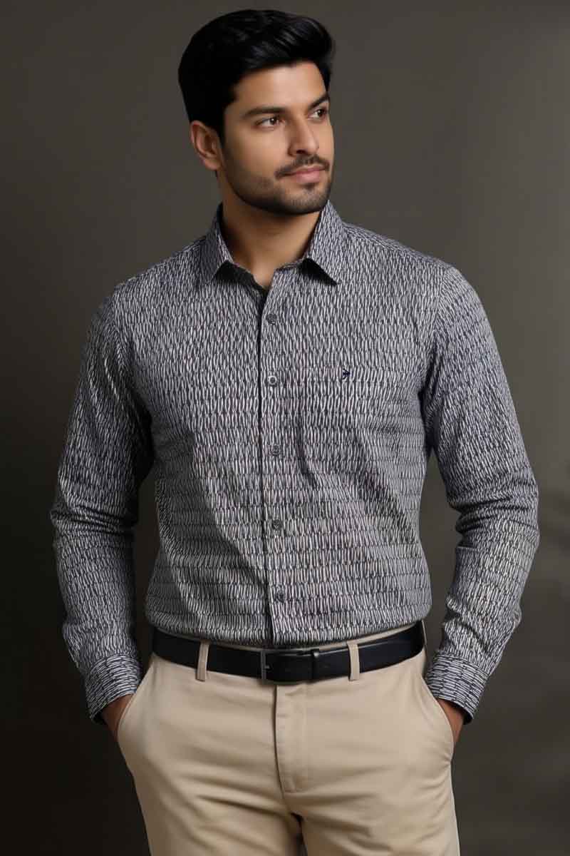 Men's Classic Navy Blue Shirt - 3