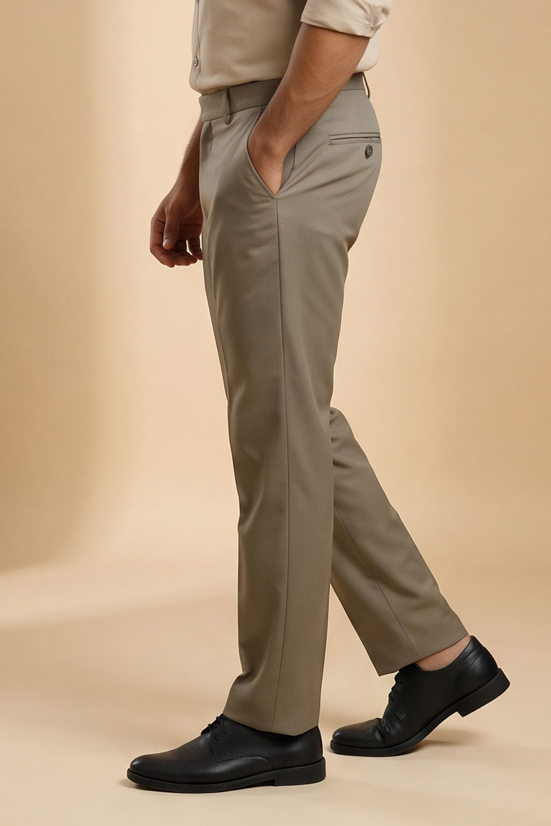 Elite Beige Formal Trousers - Beige - 6