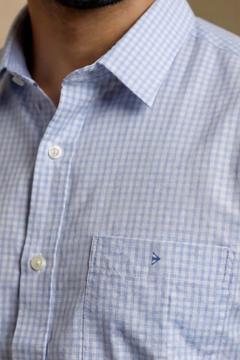 Royal Blue Stripe Classic Shirt - Blue - 3