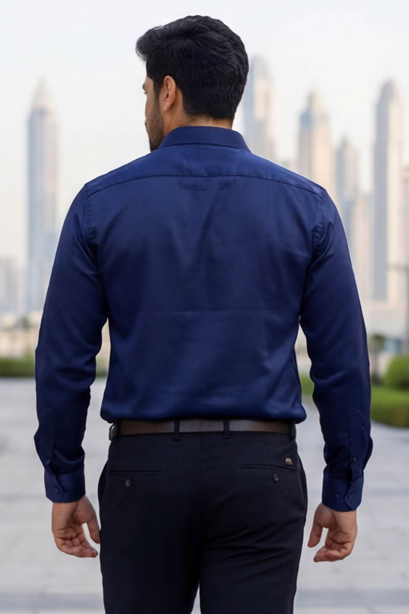 SmartEase Semi-Formal Shirt – Navy Blue - 6