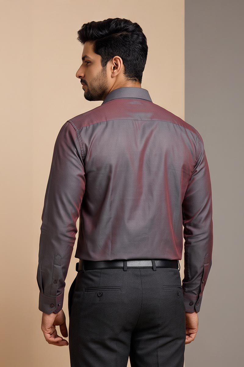 Elite Mauve Formal Shirt - D-Grey - 6