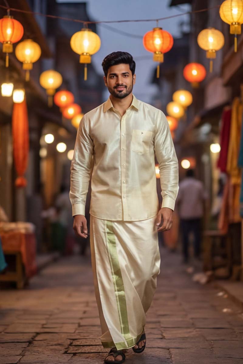 Classic Cream Festive Ensemble-Cream - 5