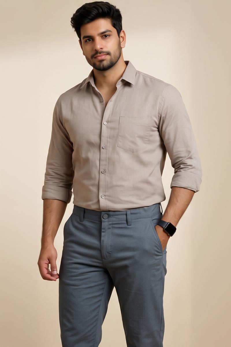 Elite Ash Blue Office Trousers - Ash Blue - 3