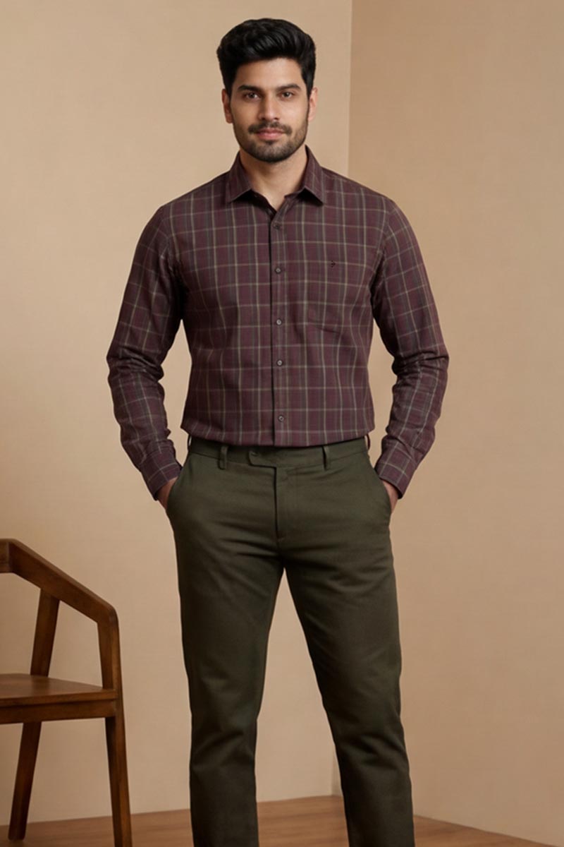 Espresso Stripe Classic Shirt -  D-Brown - 2