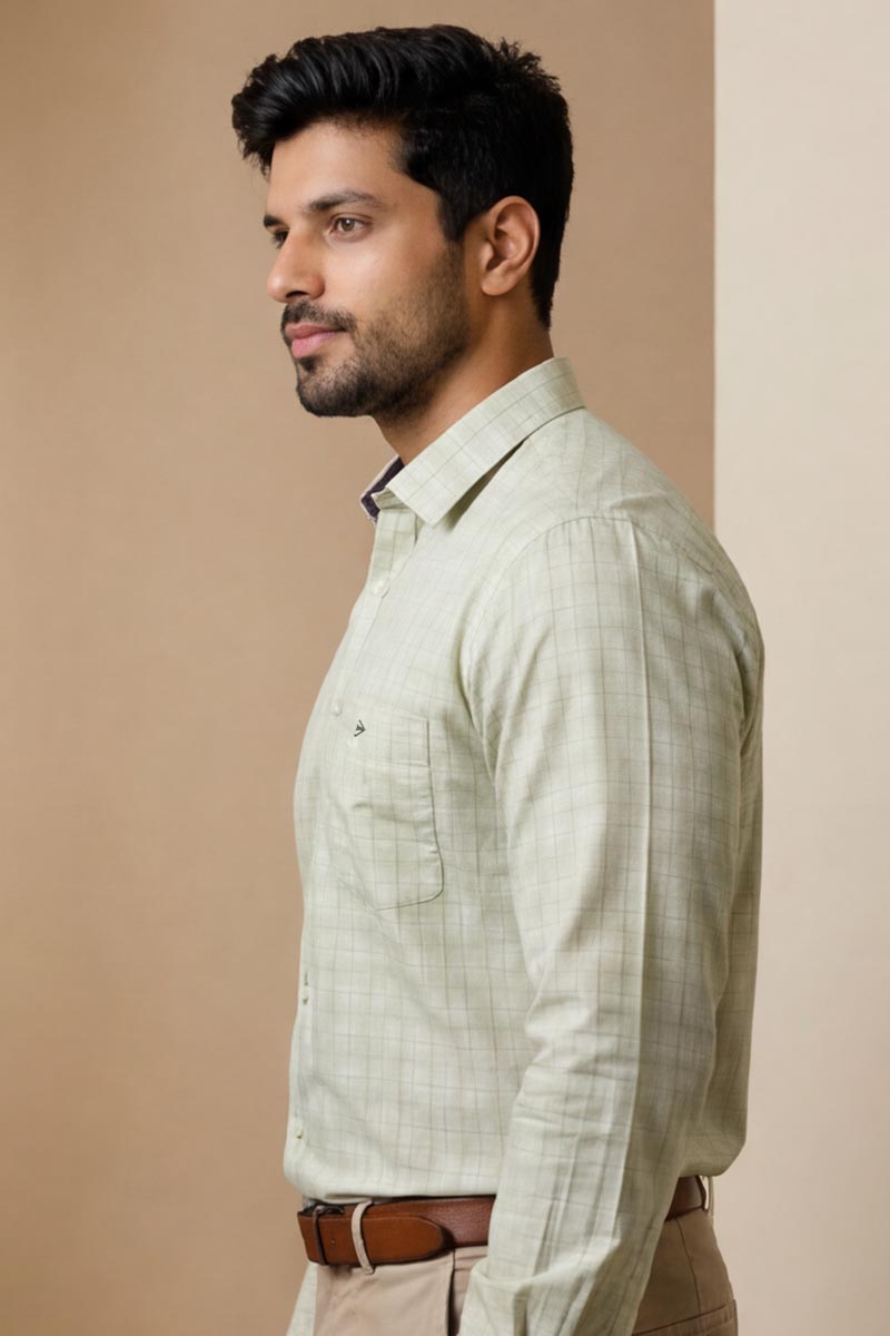 Mint Breeze Check Shirt - L-Green - 3