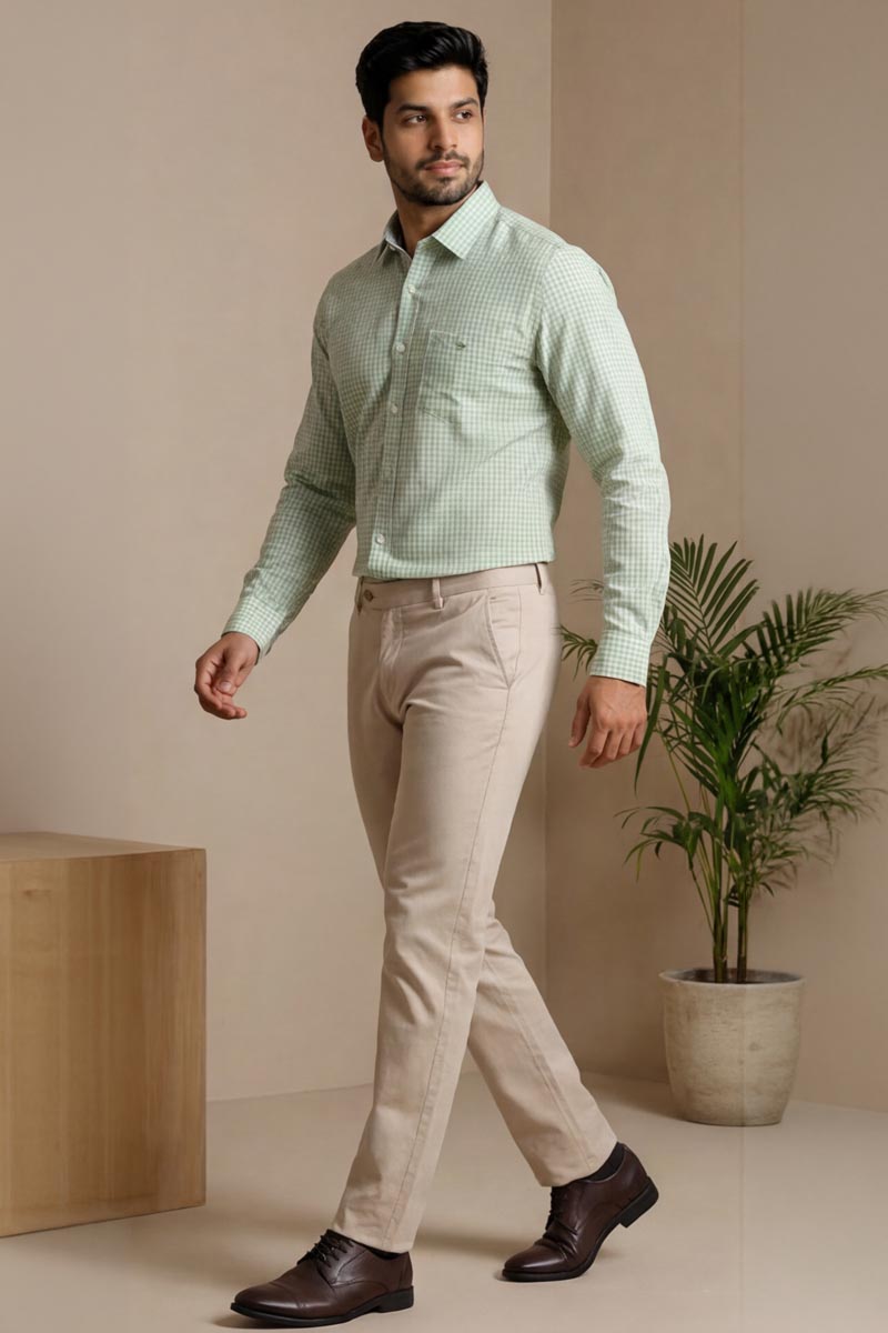 Men’s Premium Light Green Striped - L-Green - 4