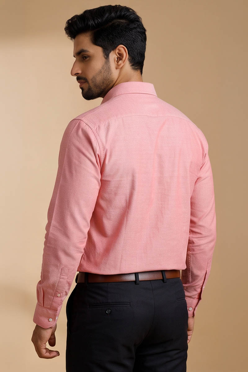 Coral Oxford Button-Down Shirt -Red - 6