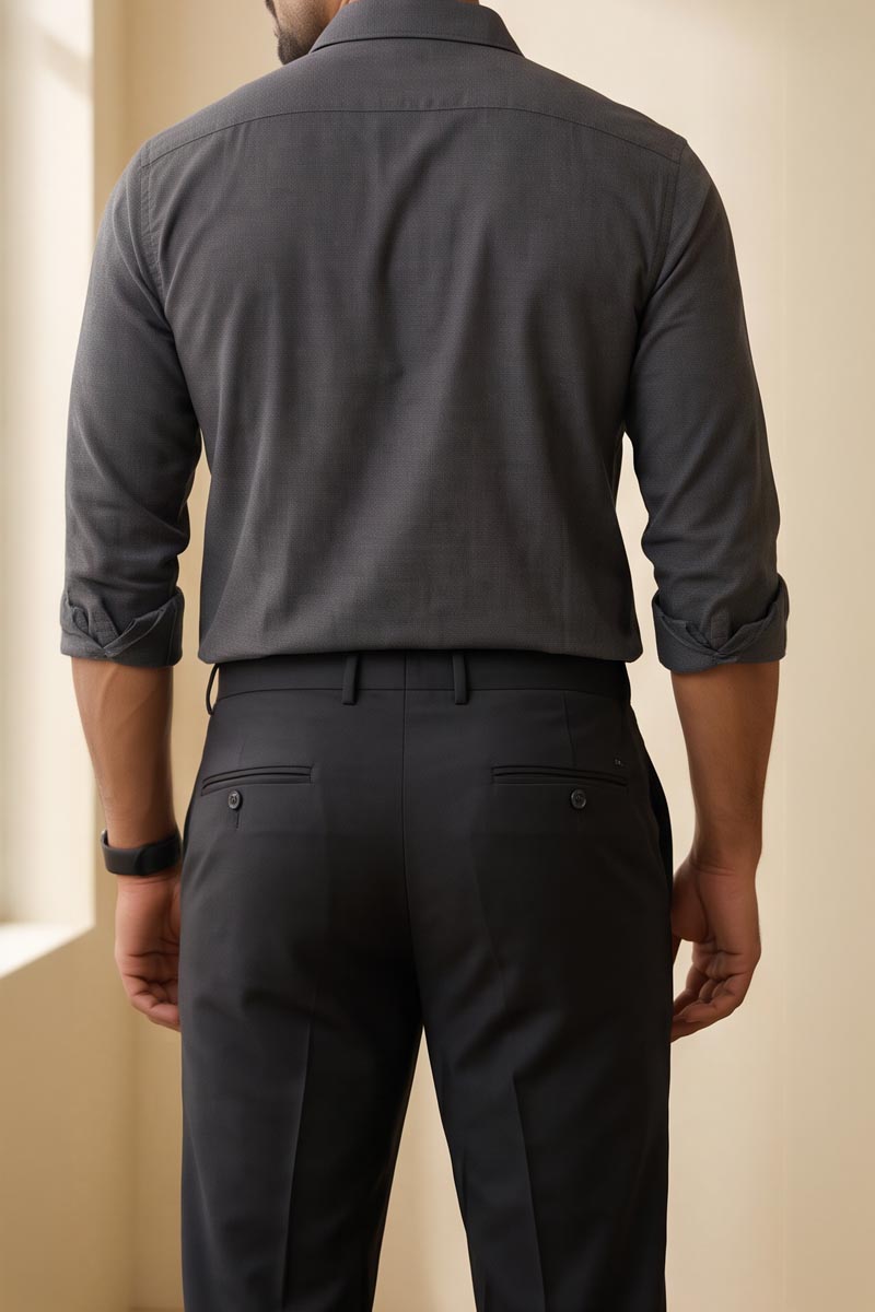 Titan Grey Formal Pants -D-GREY - 6