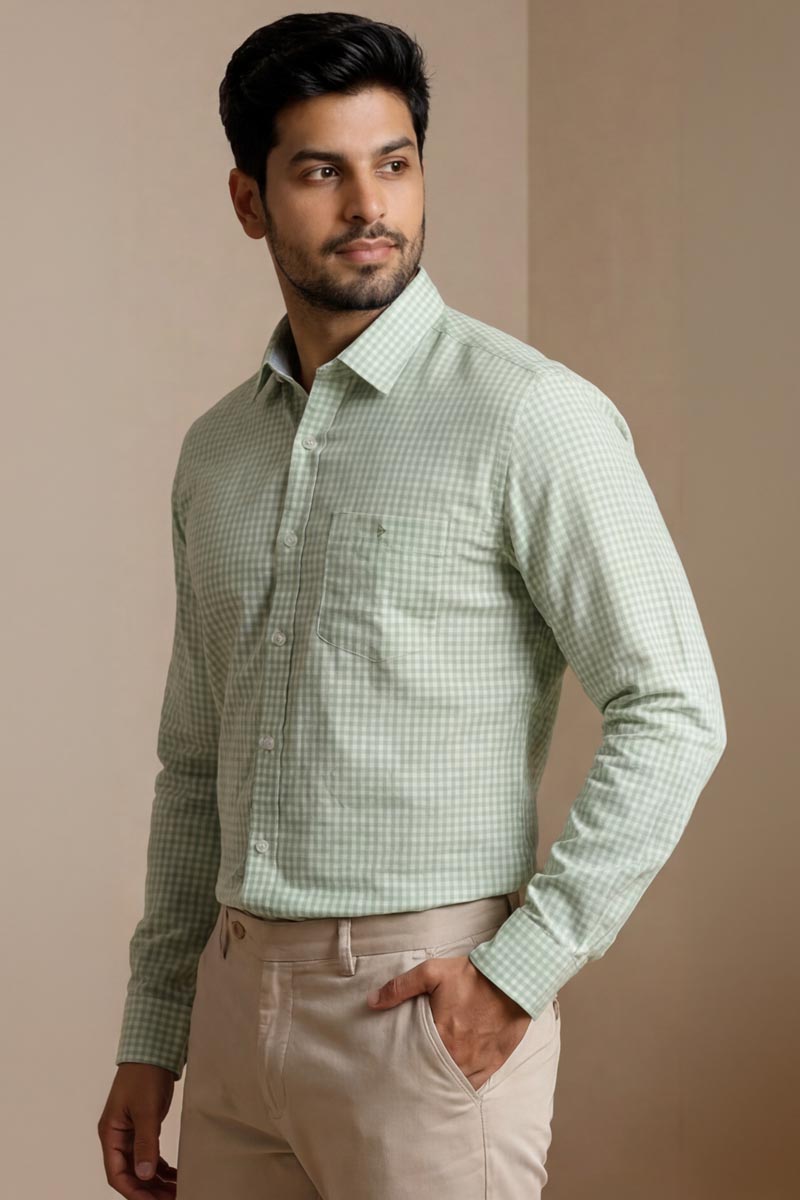 Men’s Premium Light Green Striped - L-Green - 5