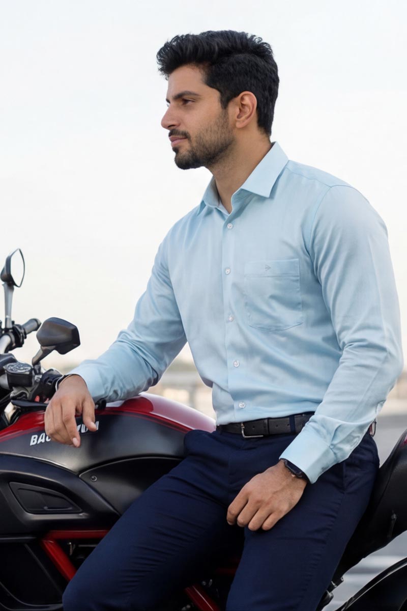 SmartEase Semi-Formal Shirt – Pastel Green - 4