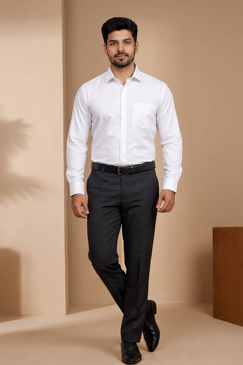Classic White Formal Shirt -White
