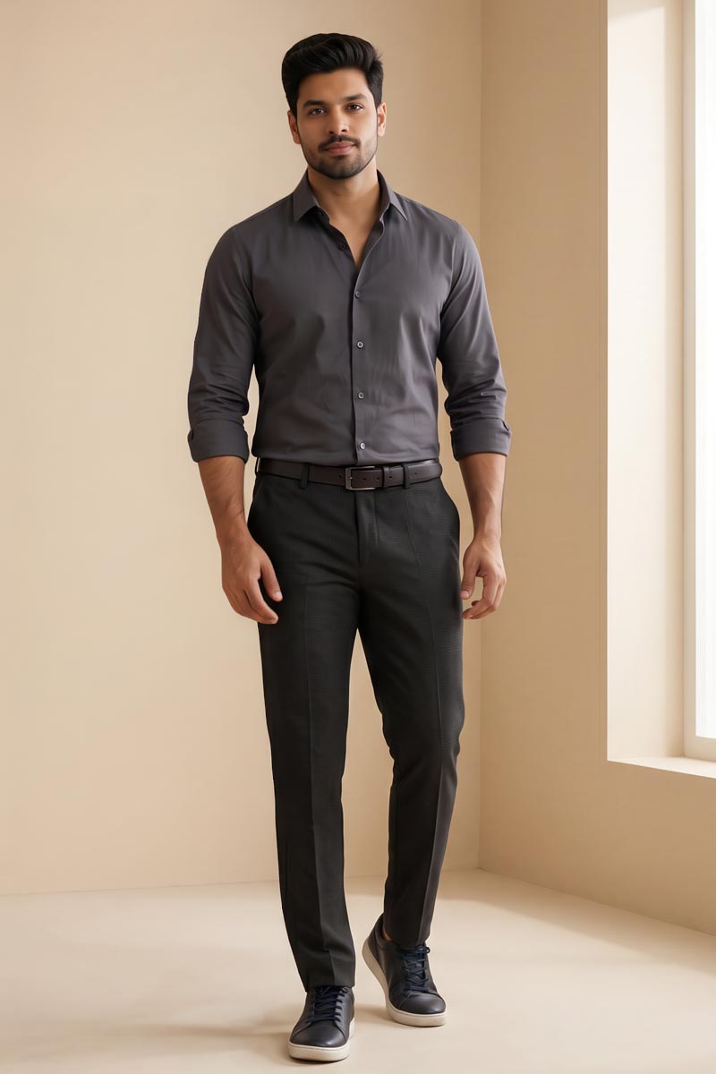 Classic Navy Slim Fit Pants - Navy - 6