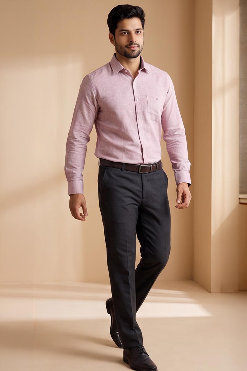 Blush Pink Luxe Shirt -L-Pink - 4